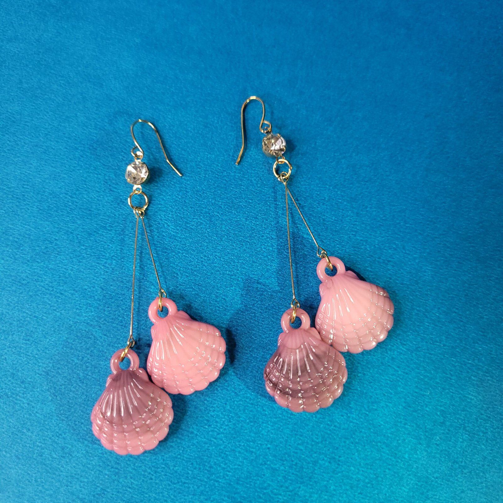 Blush Wave Light Pink Stylish Coastal Fashion Earrings for Vacations & Parties - Image 7